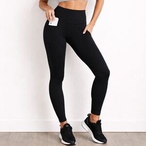90 Degree by Reflex Black High Waisted Leggings Size 6